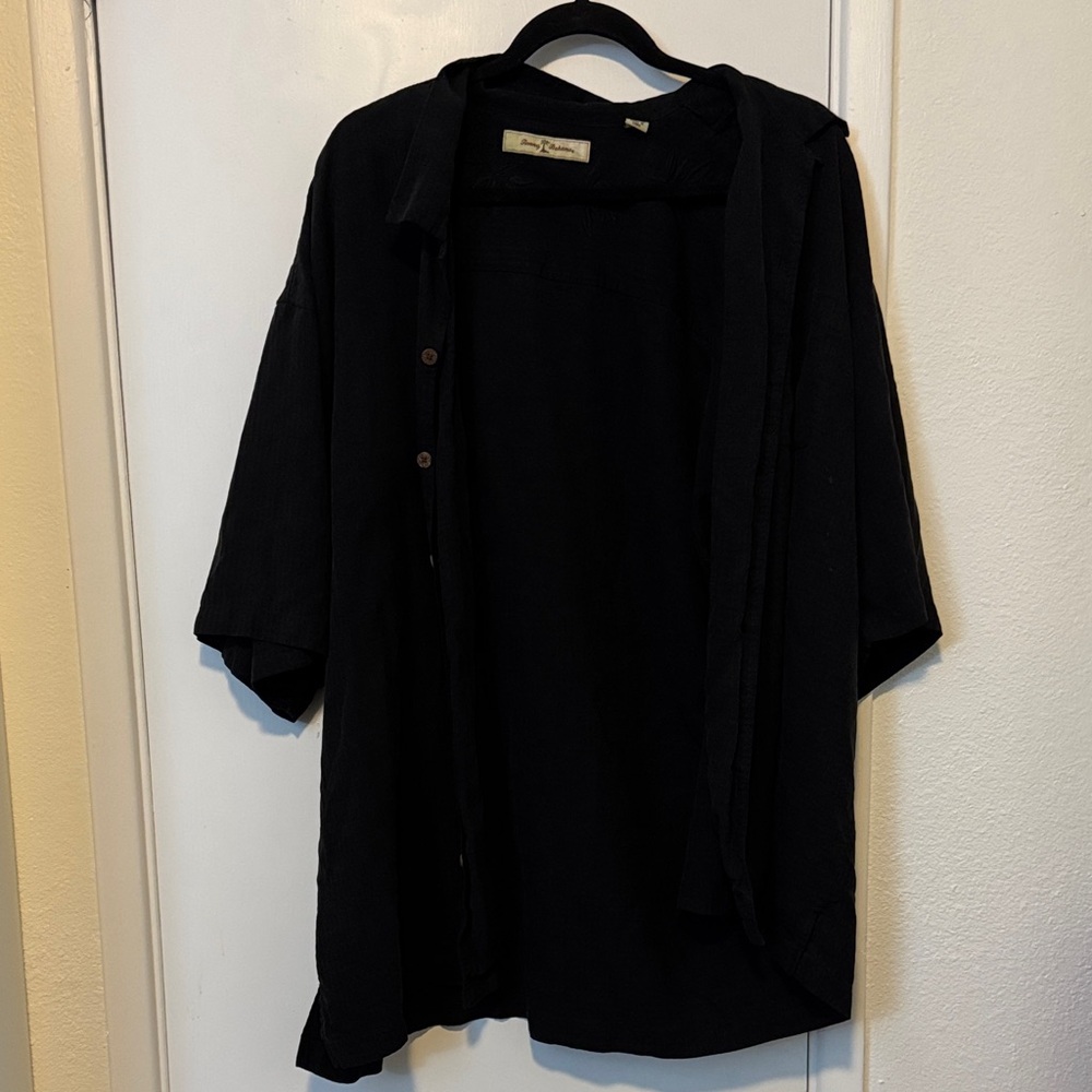 Tommy Bahama Black Lightweight Shirt Jacket